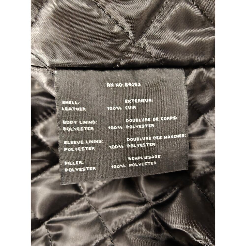 Mens Marc New York Leather Jacket Black 4XLT - Picture 6 of 11